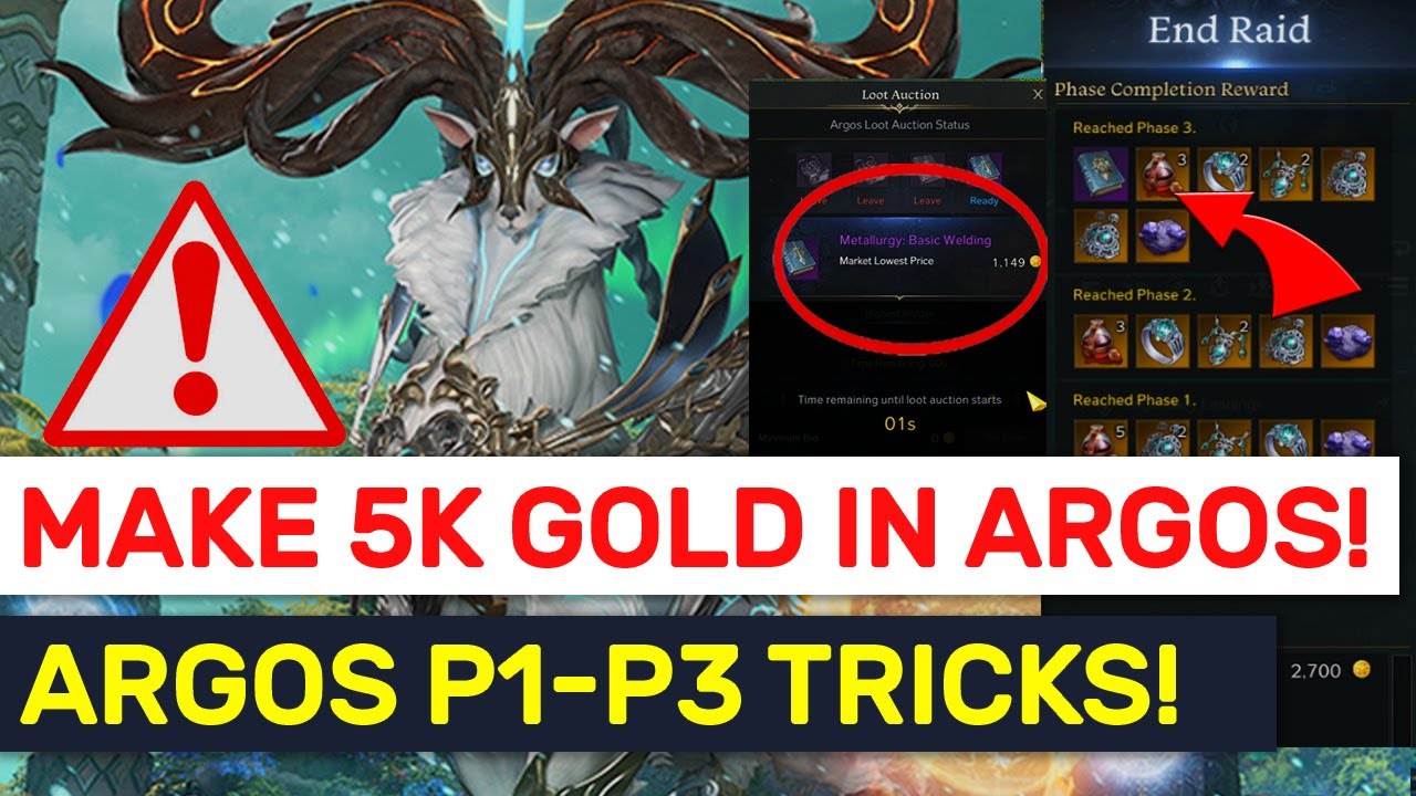 MAKE MORE GOLD FROM ARGOS RAIDS! Tips & Tricks For Argos P1-P3!  | Lost Ark