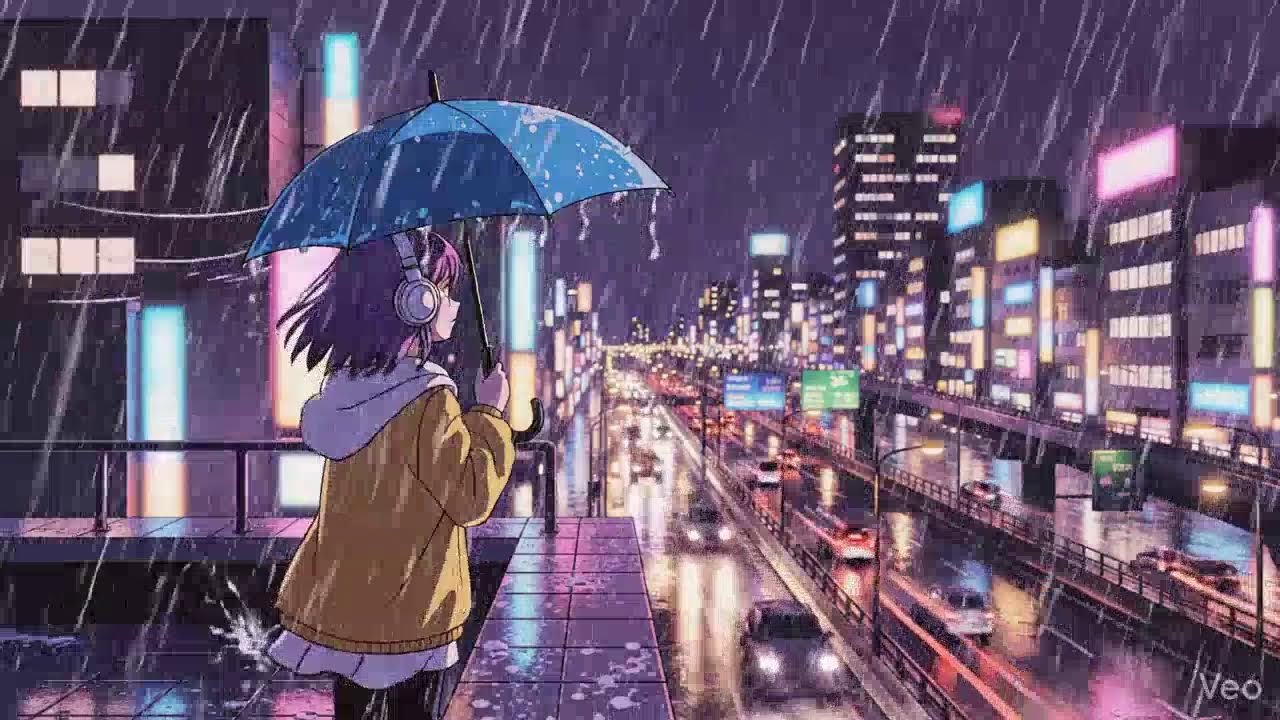 Soft Rain at Night 🌧️ Japanese City Lofi Beats