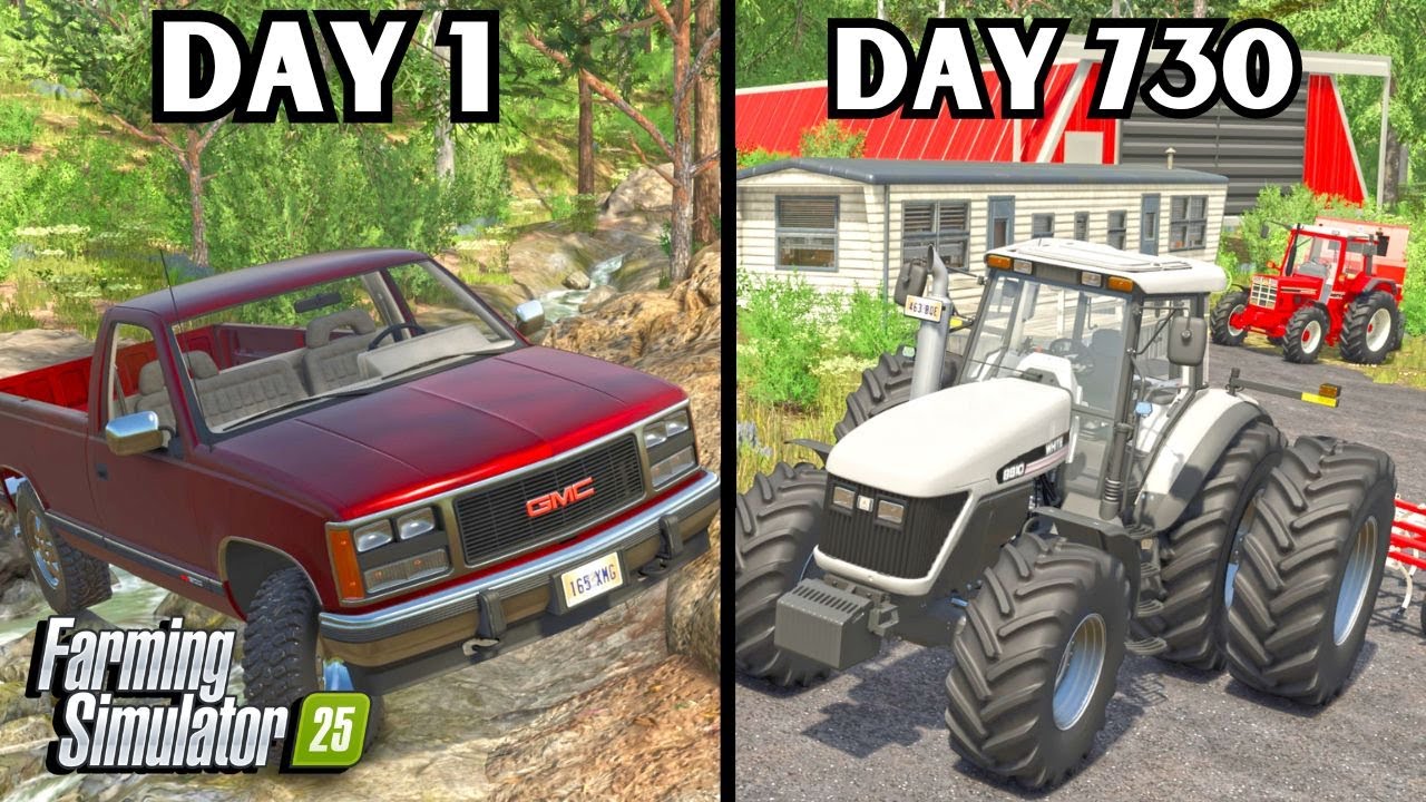 I Spend 2 Years Surviving With $0 And A Truck? | Farming Simulator 25