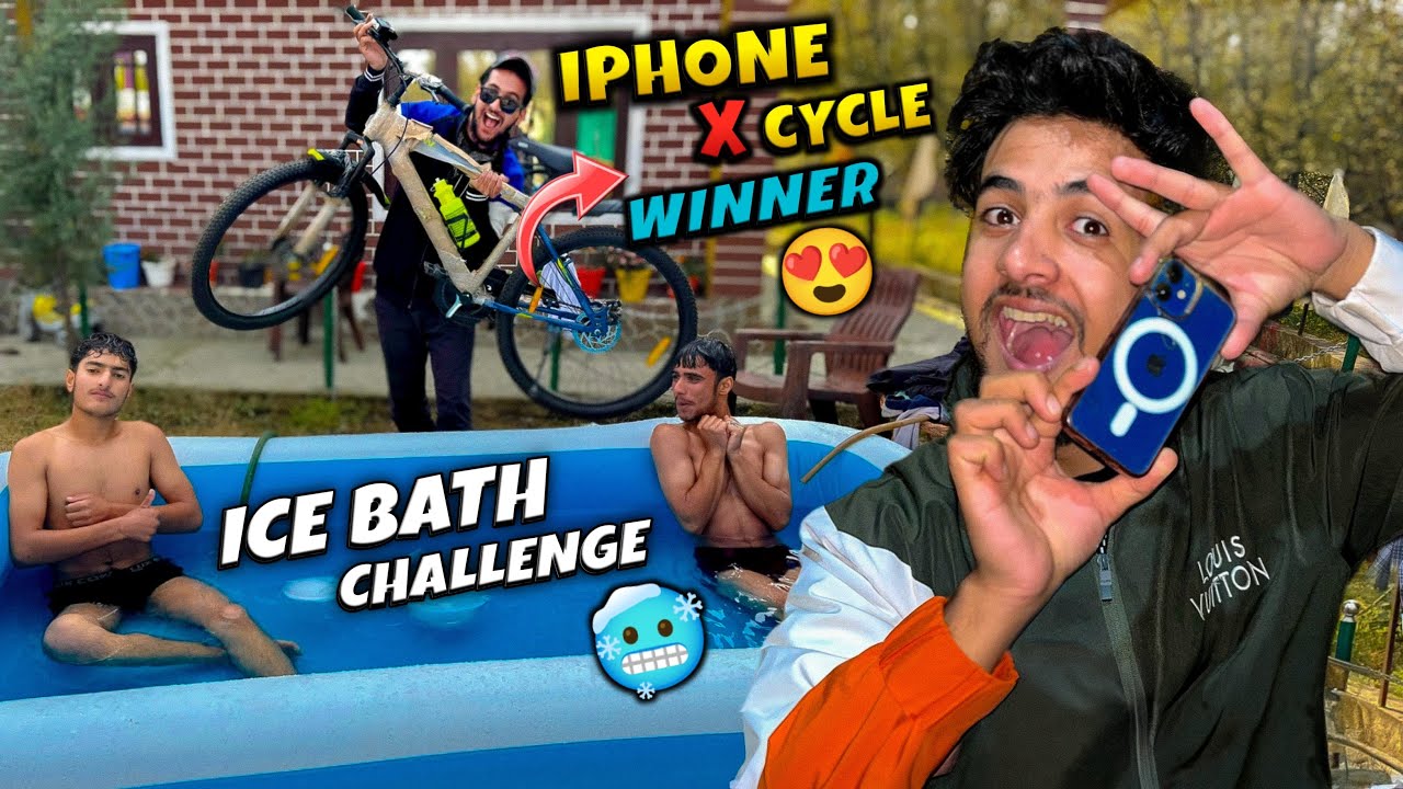 Last to Leave icewater pool Wins iphone📱xCycle😍😍