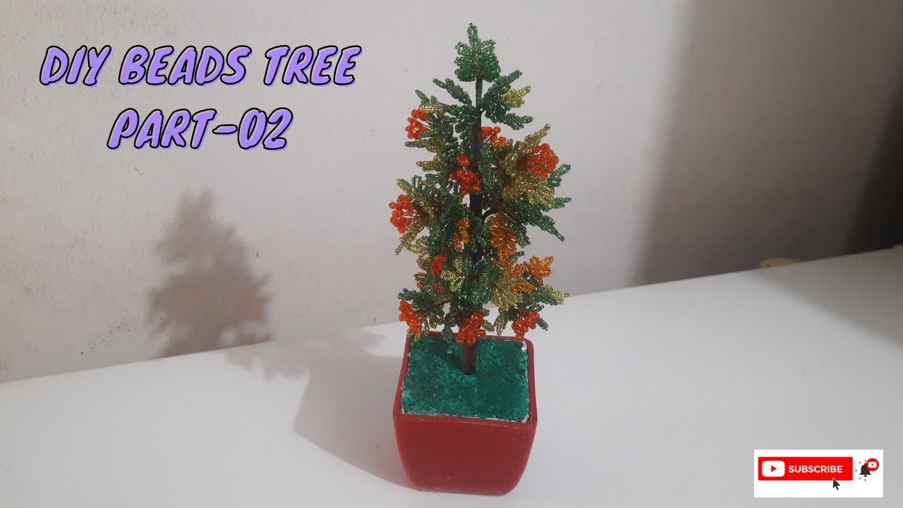 How to make seed beads colourful tree setting Part-2 | Very easy tutorial | Rowshan Ara Handicrafts
