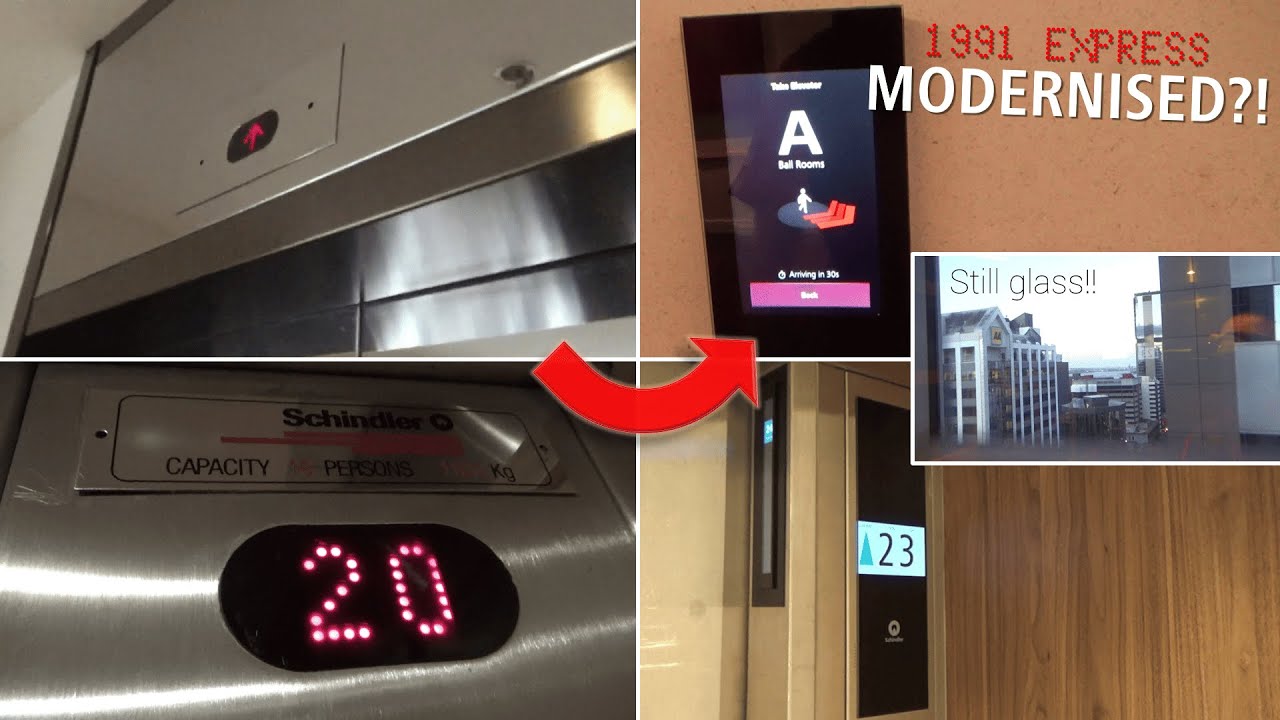 [R1] The (Less) Great Glass Elevators! | 1991 Express (mod. Schindler) @ Crowne Plaza, Auckland CBD
