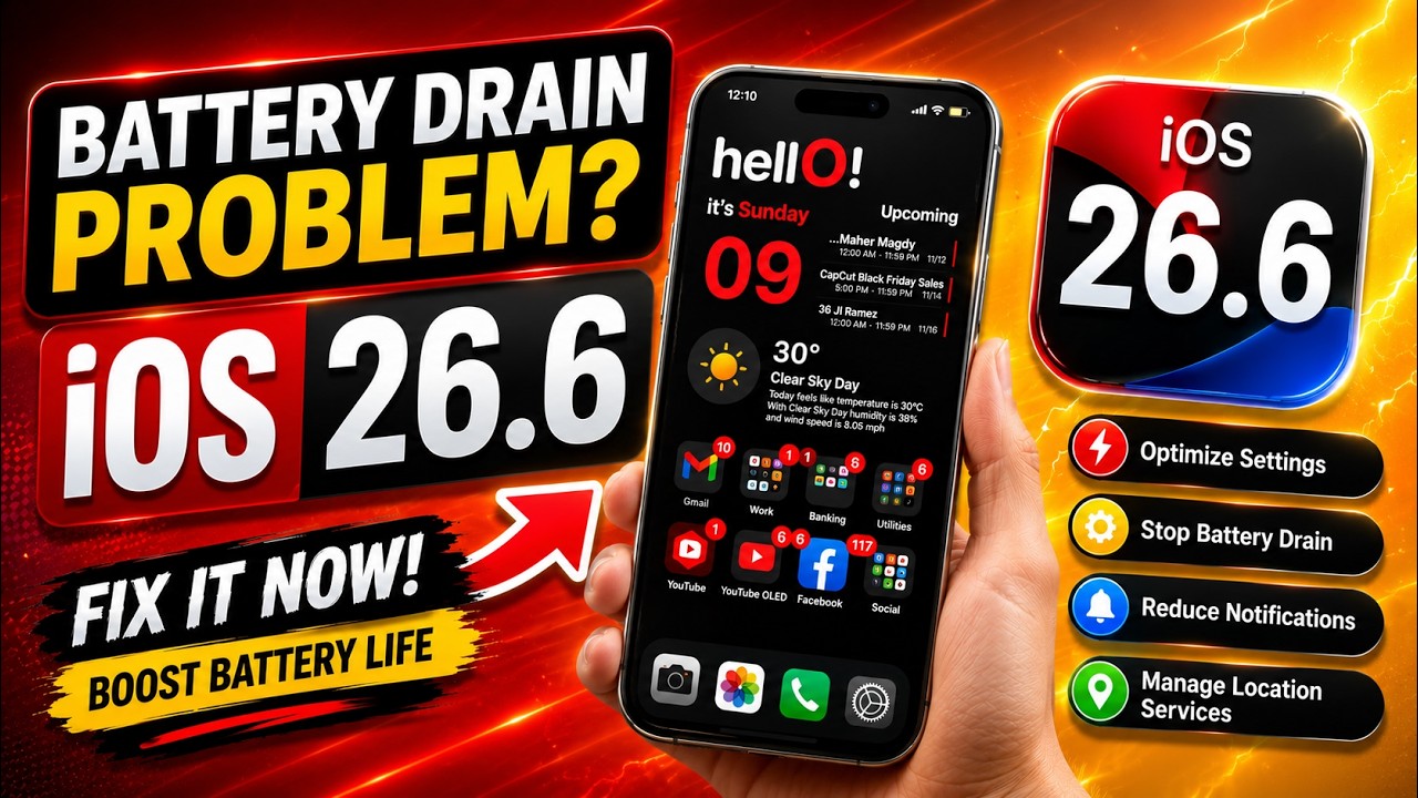 iOS 26.6 быстро разряжает батарею? 10 настроек, которые нужно изменить!