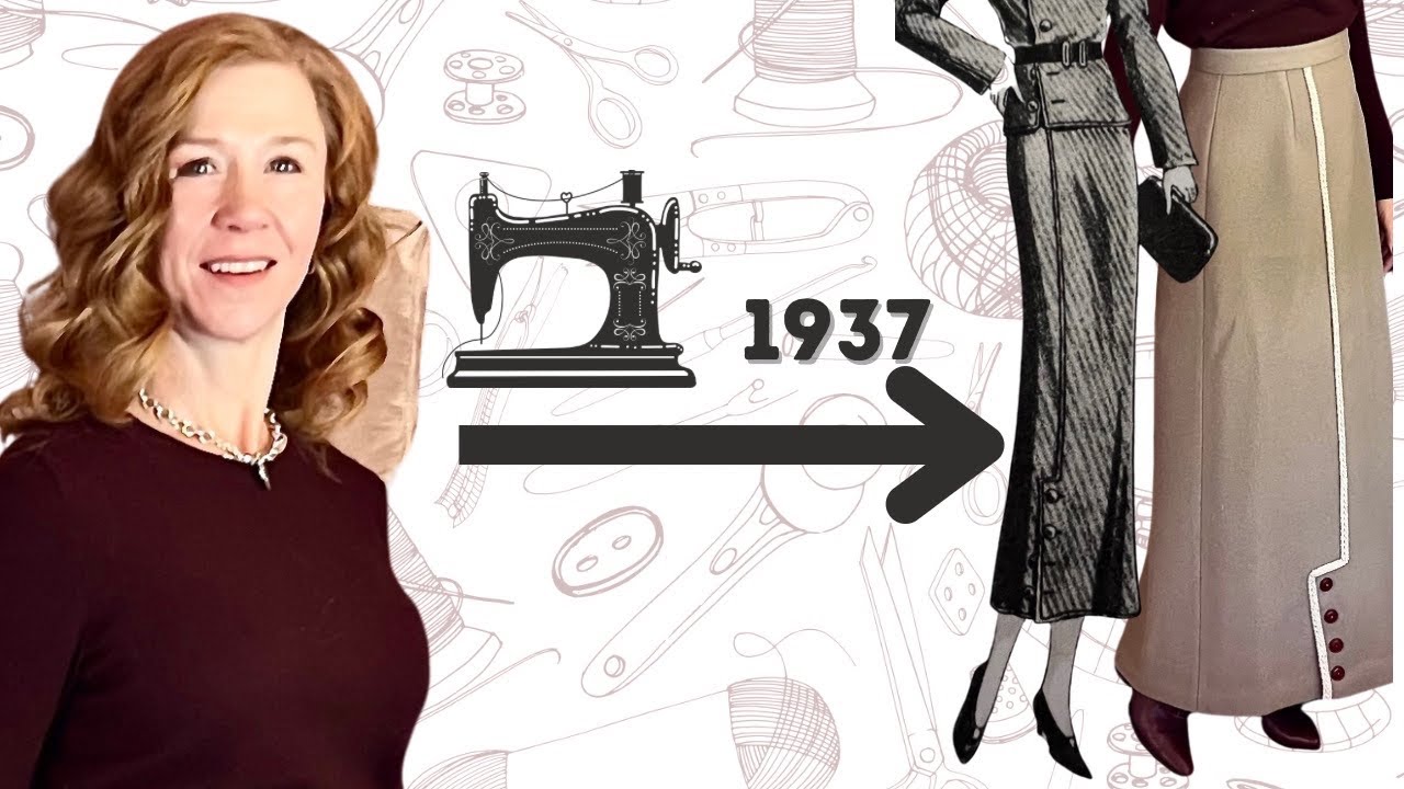 1930s Vintage Skirt Sewing Tutorial - How to Draft Your Own Patterns