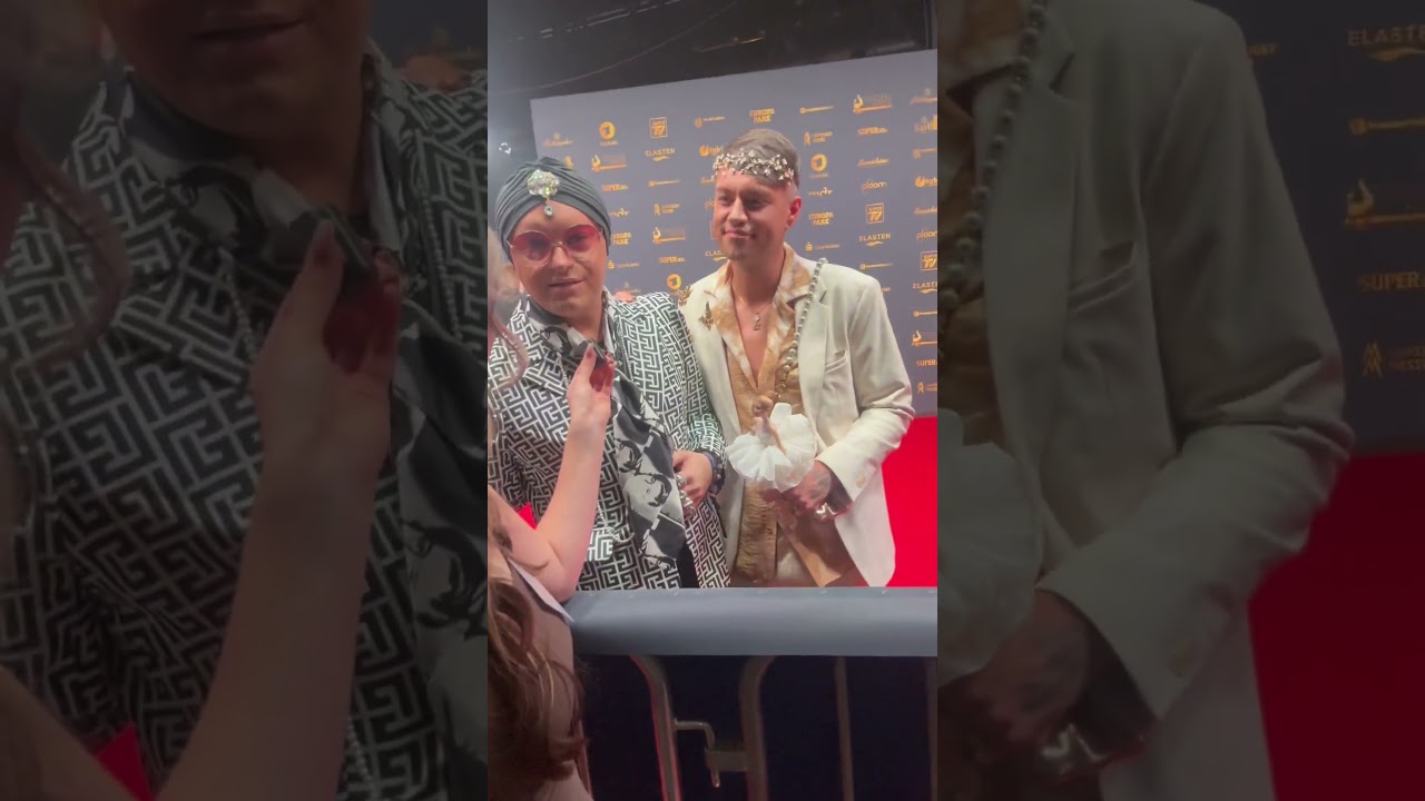 Julian F. M. Stoeckel und Marcell Damaschke auf dem red carpet der Goldenen Henne ✨✨ #goldenehenne