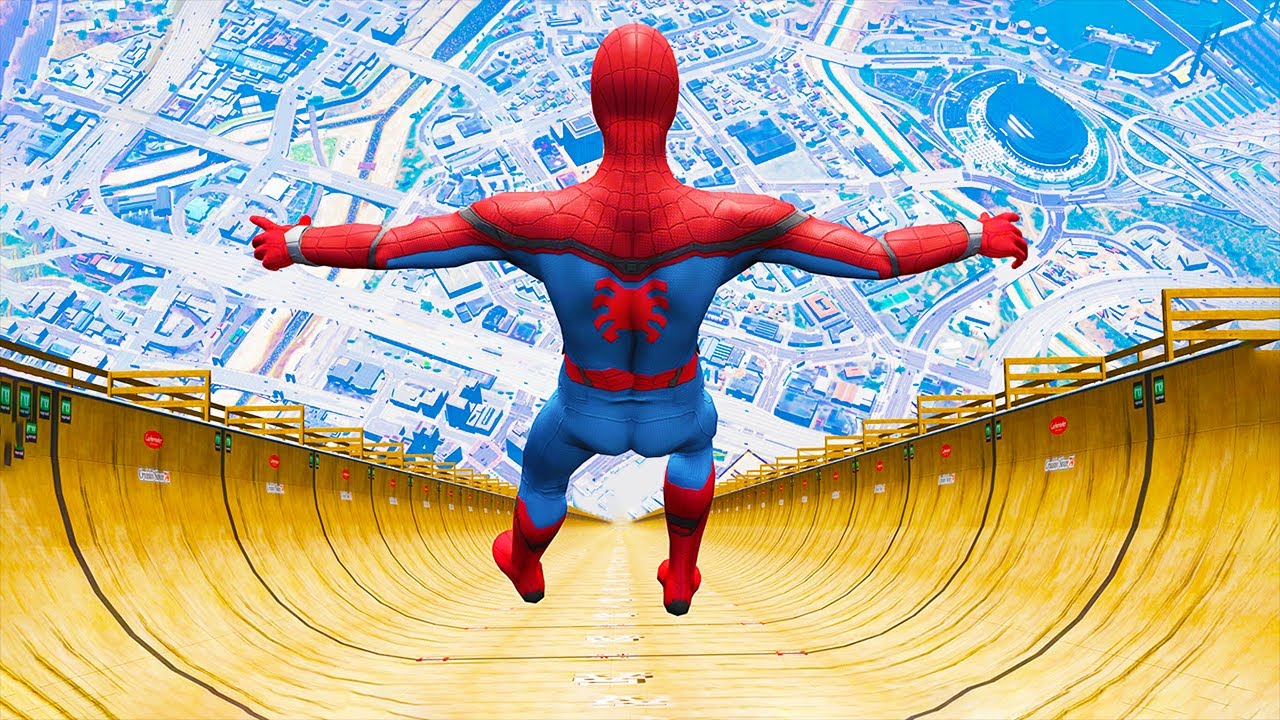 GTA 5 Spiderman vs MEGA RAMP 5 (Spider-Man Gameplay)