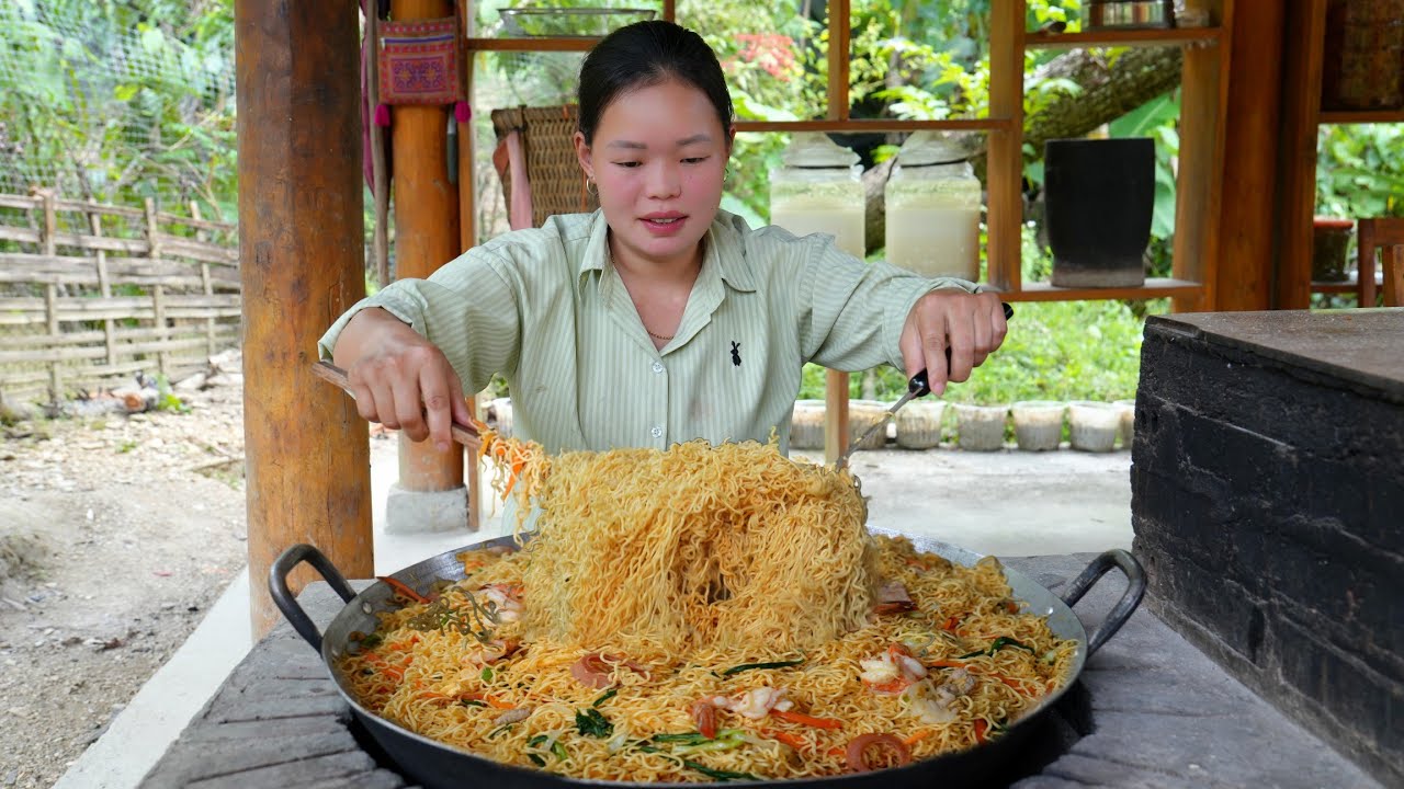 How To Stir-Fry Delicious and Simple Mixed Noodles From Instant Noodles to Bring the Market to Sell.