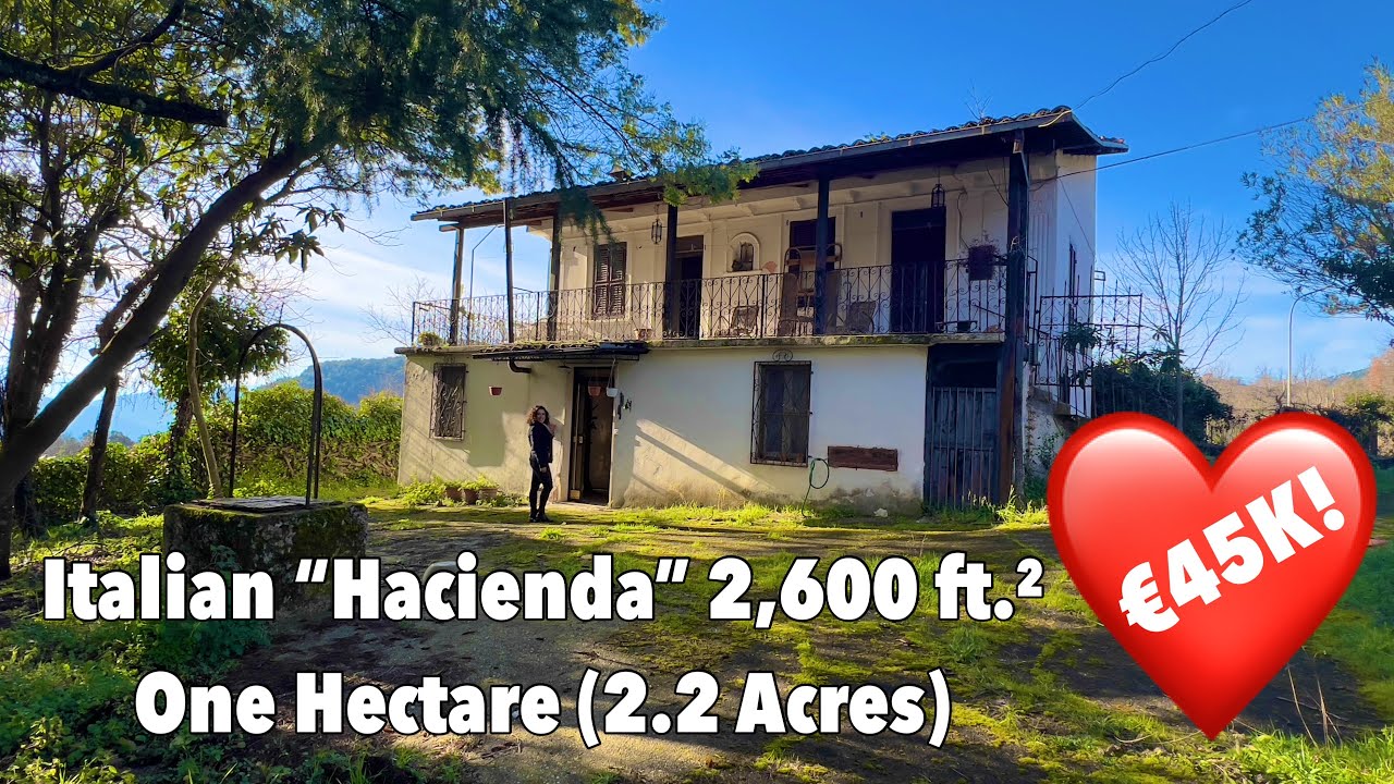 🏡 Charming Hacienda-Style Home in the Hills South of Rome – Only €45K! 🇮🇹❤️