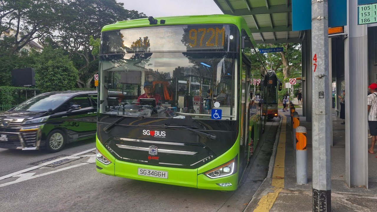 SMRT Bus Service 972M Zhongtong LCK6126EVG N12 SG3466H