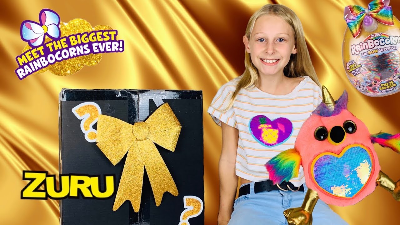 ZURU RAINBOCORNS BIG BOW SURPRISE UNBOXING ! 25+ SURPRISES INSIDE