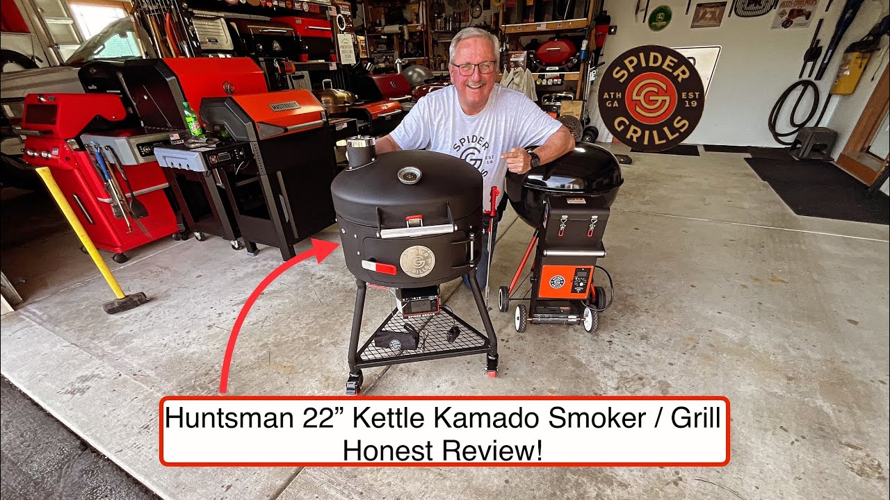 Честный обзор абсолютно нового гриля Spider Grills / Huntsman 22” Smart Kettle Kamado Smoker / Gr...