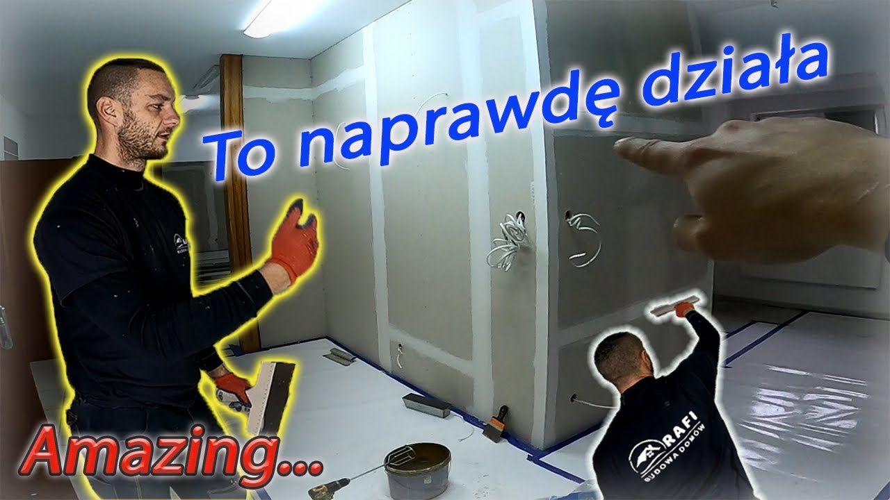 Amazing technique #Niesamowita metoda szpachlowania #Spoinowanie i zerowanie płyt Gk wałkiem