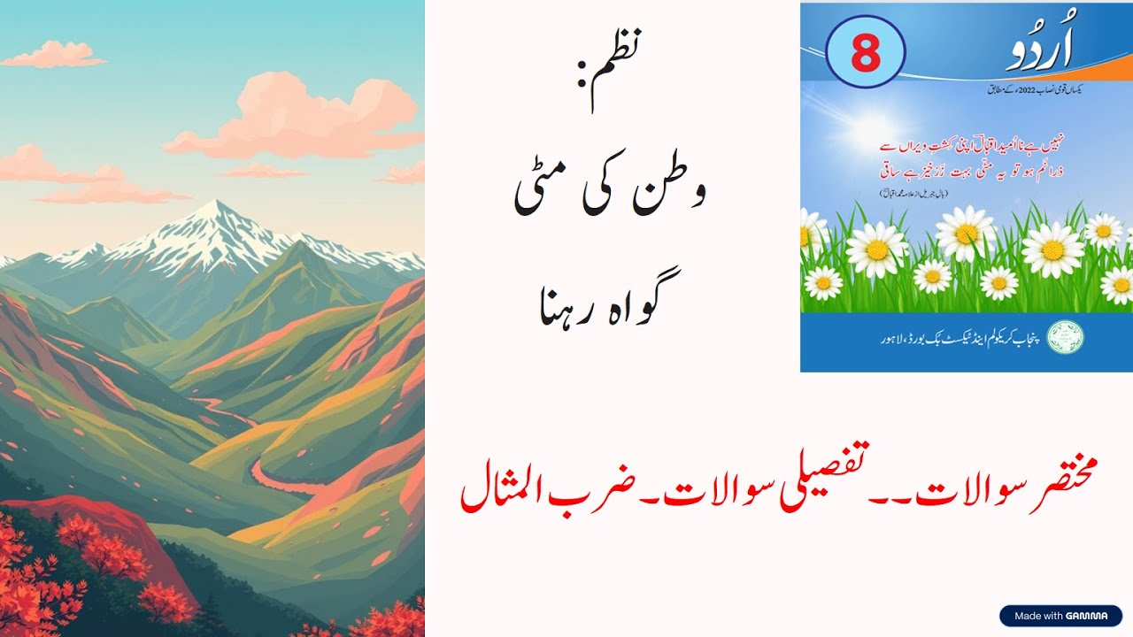 Watan ki Matti Gawa Rehna || Class 8 || Swal Jawab || Zarbul Imsaal || Asan Urdu #AsanUrdu