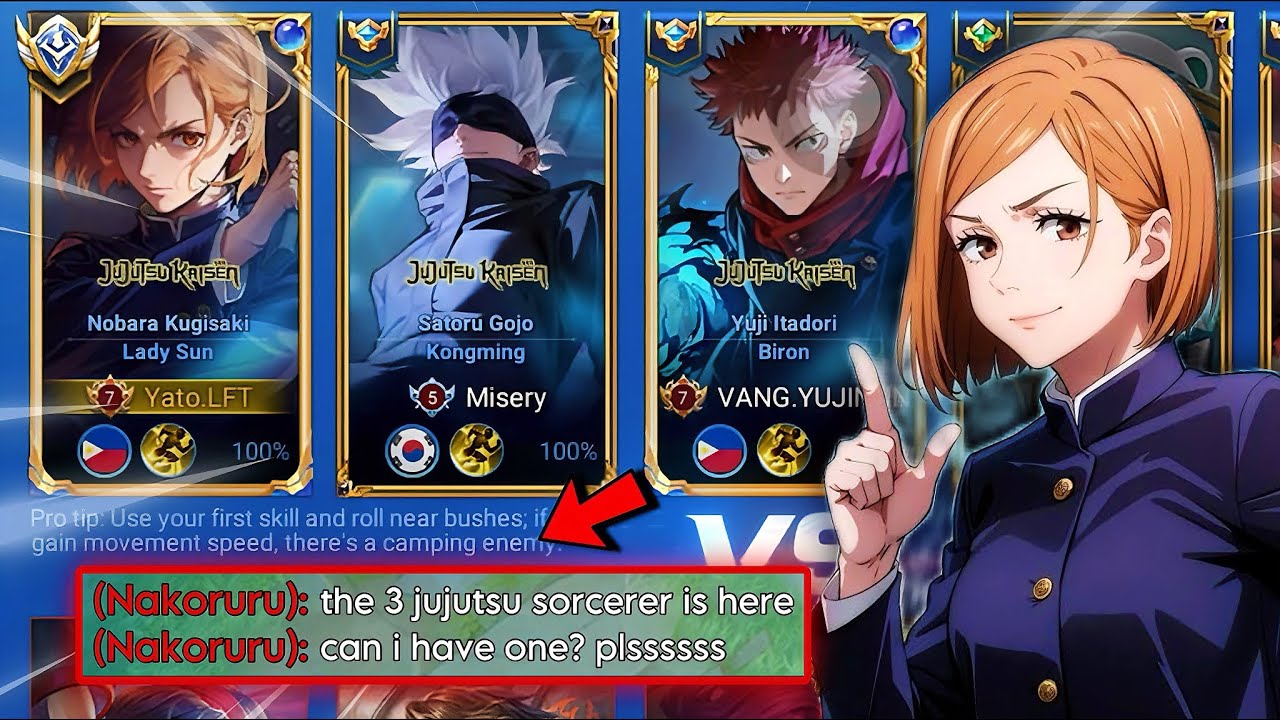 JJK SKIN LINE UP! LADY SUN NOBARA DOMINATES WITH GOJO & ITADORI EASILY! | LADY SUN BUILD & ARCANA