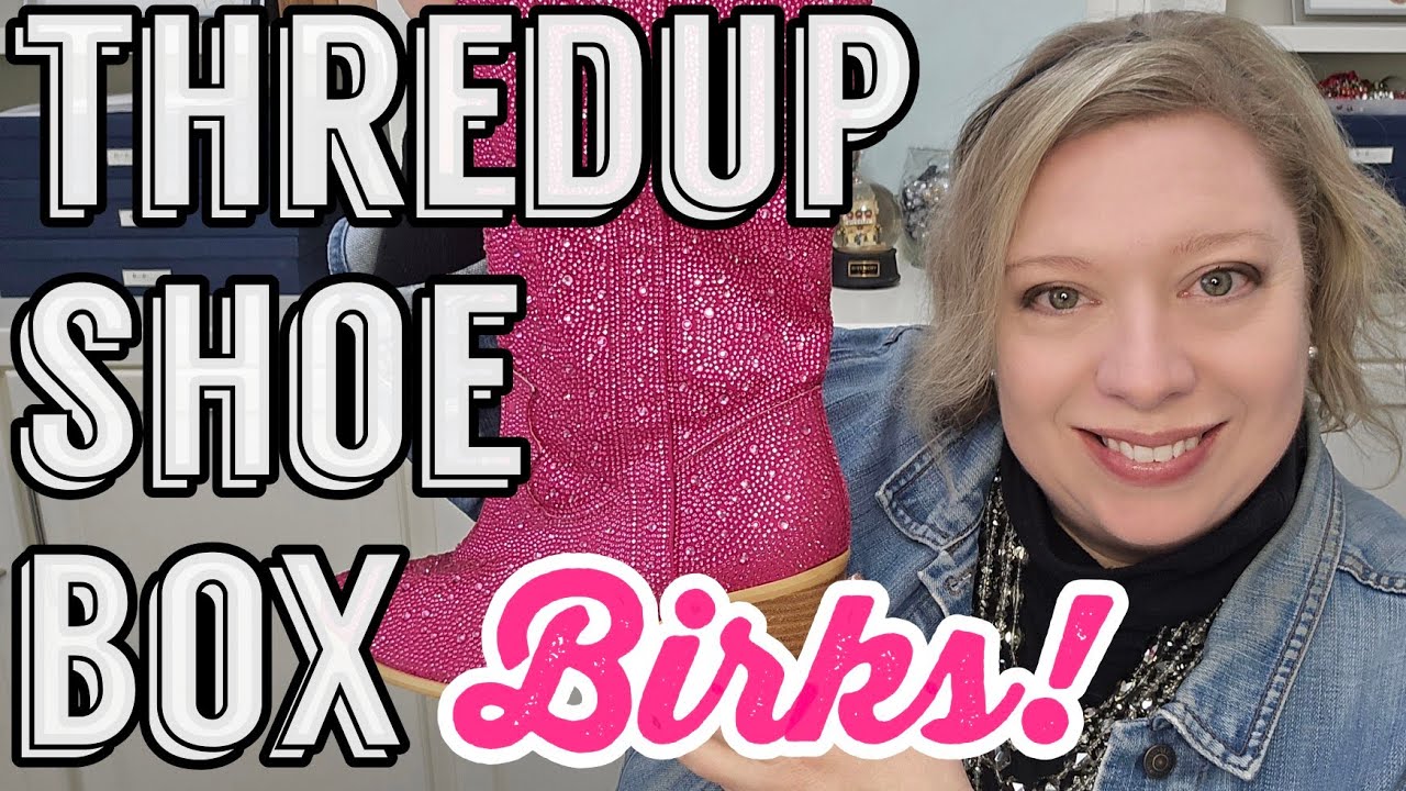 ROTHY'S & BIRKS in this Thredup Shoe Rescue Box Unboxing BONUS Shoe Sale! #mysterybox