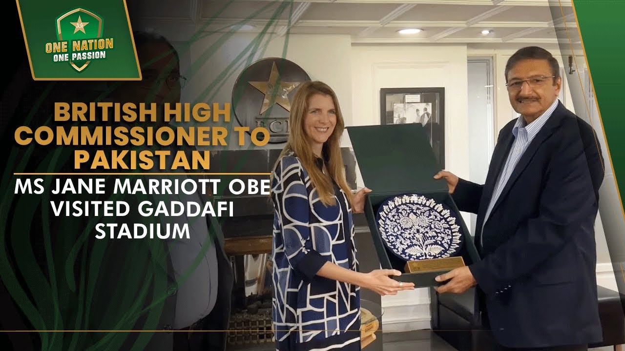 British High Commissioner to Pakistan Ms Jane Marriott OBE visited Gaddafi Stadium | PCB | MA2L