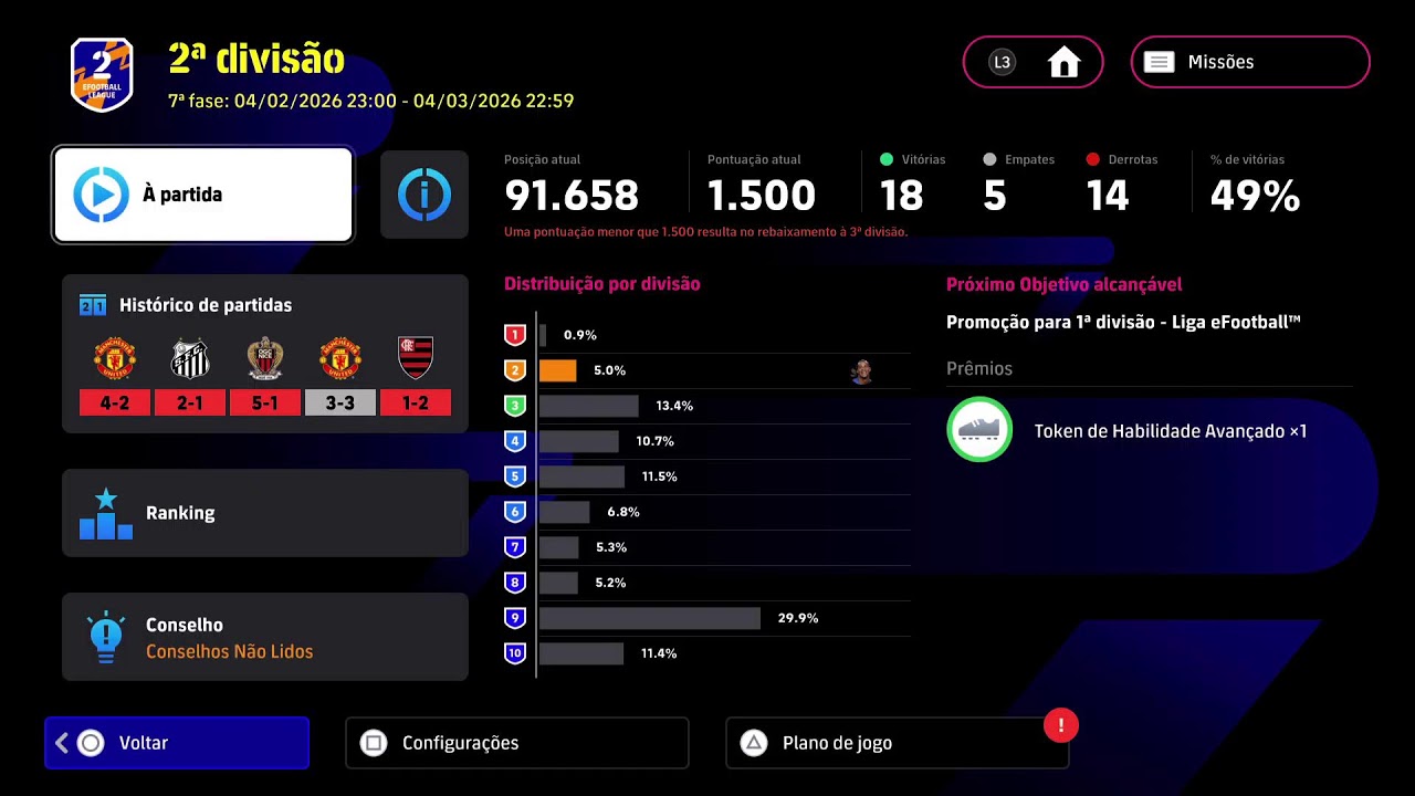 VAMOS  RANQUEADAS EFOOTBALL