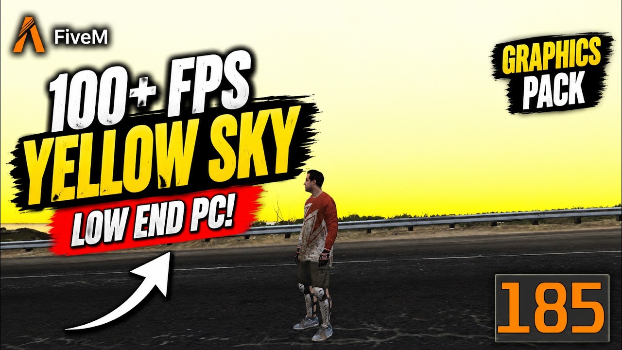 Графический пак для повышения FPS в FiveM на слабых ПК | Yellow Lava Clouds + 100 FPS (2026)