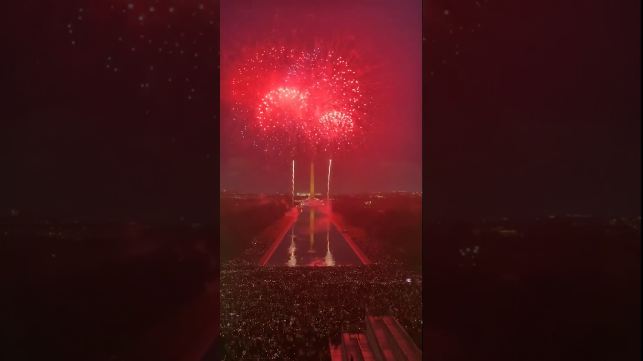 Fireworks at the National Mall in Washington DC for Independence Day 2024