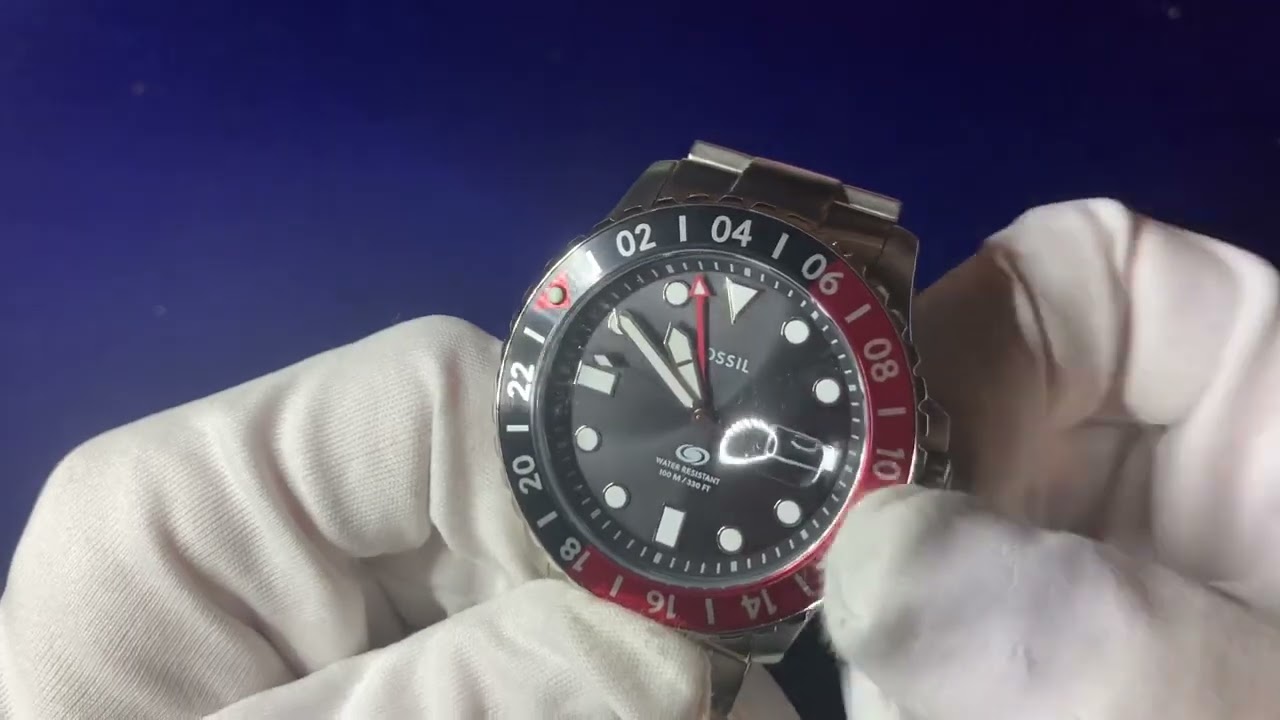 Fossil Blue GMT Stainless Steel &ndash; Коллекционные роскошные часы для путешествий (распаковка и обзор)