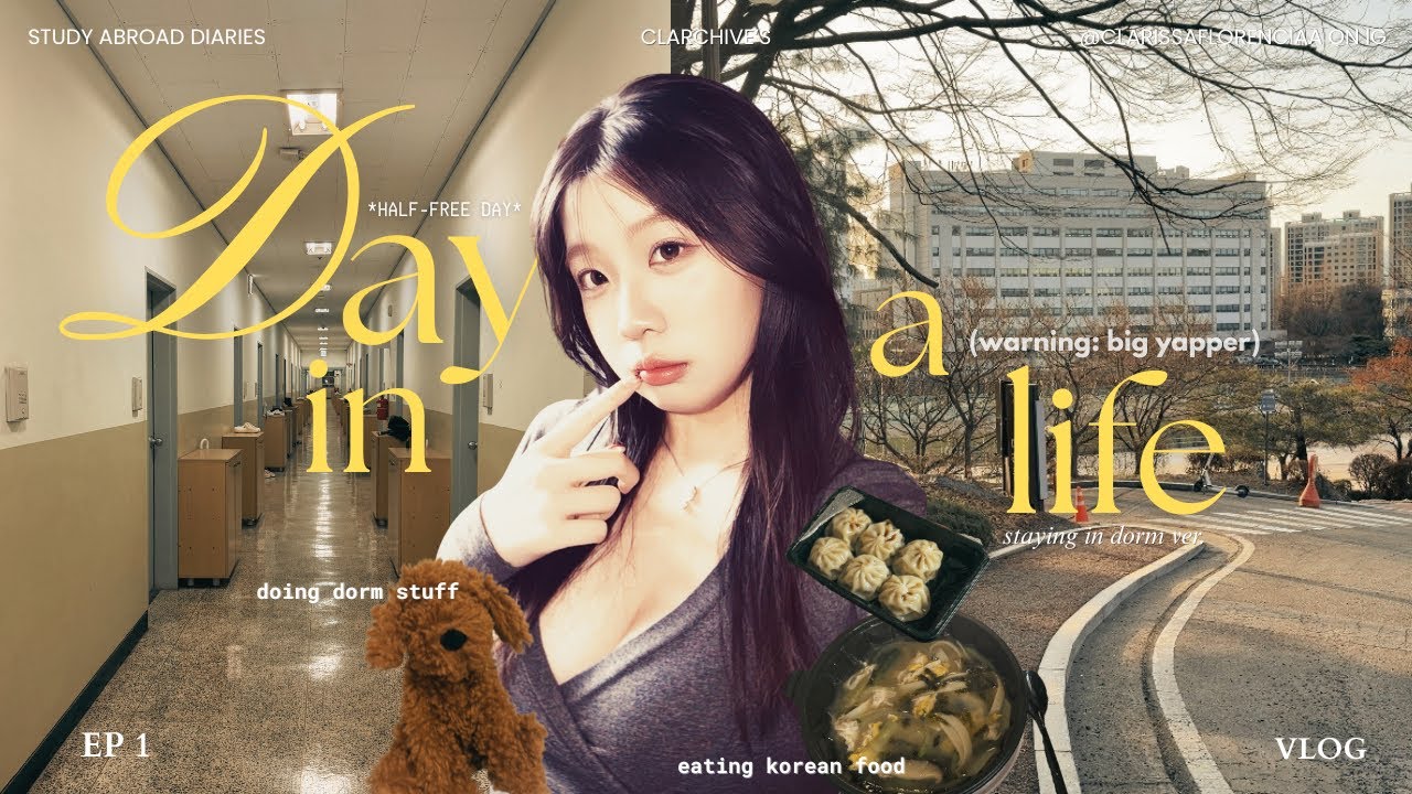 *a yapper’s* day in a life as a freshman in korea 🧃💭 | eating takeout, sharing stories