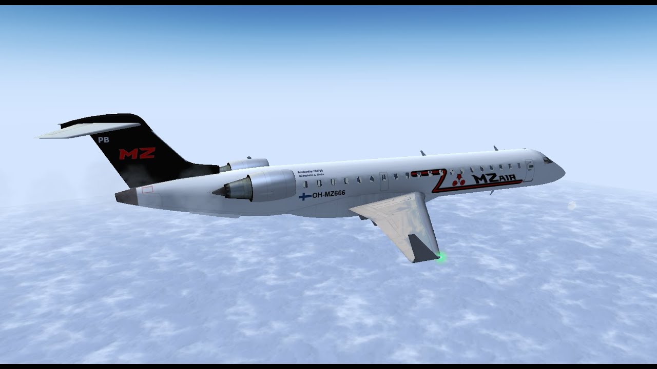FlightGear Bombardier CRJ700ER landing on BIKF Reykjavik