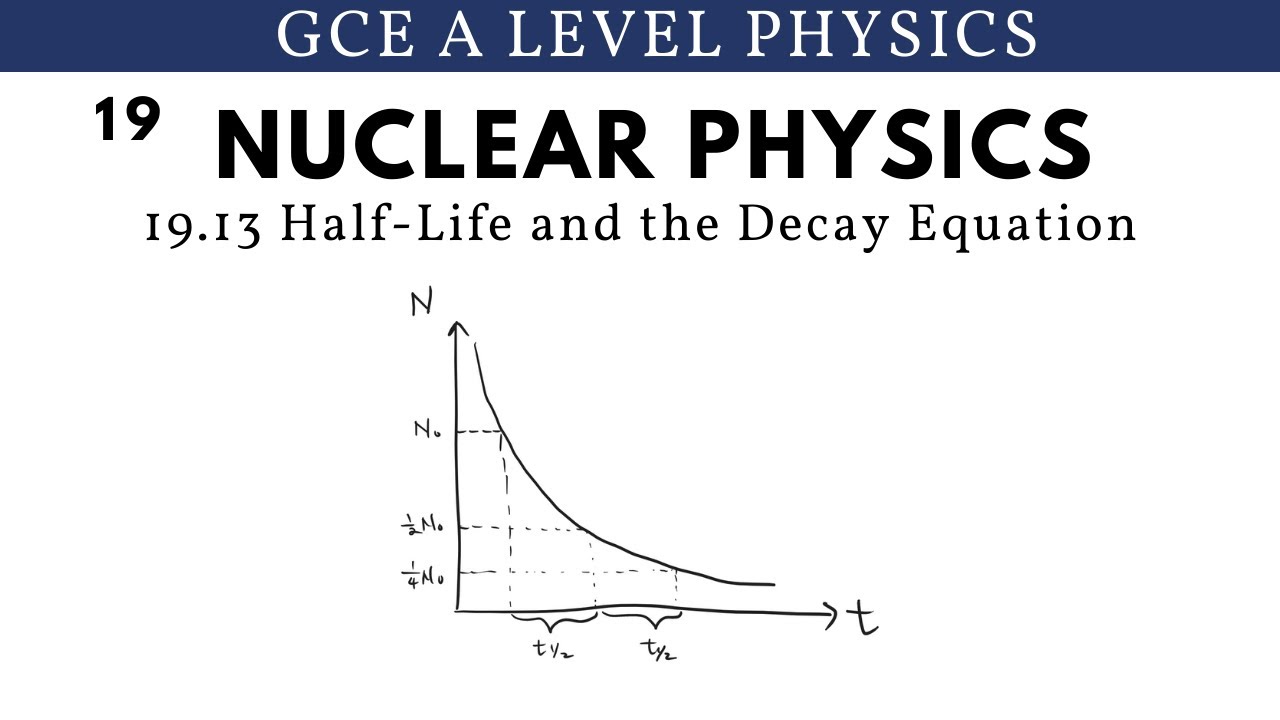 GCE A Level Physics | Half Life and the Decay Equation (Nuclear Physics Chapter)