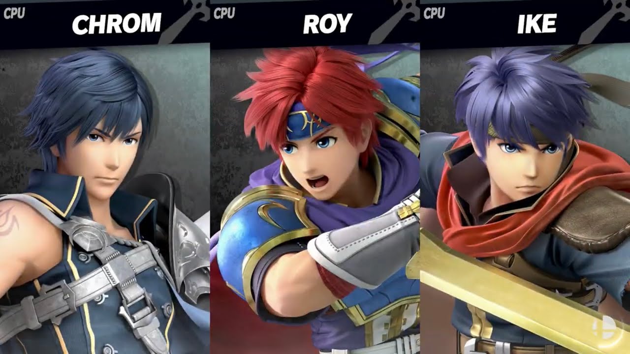 Super Smash Bros. Ultimate - Chrom VS Roy VS Ike