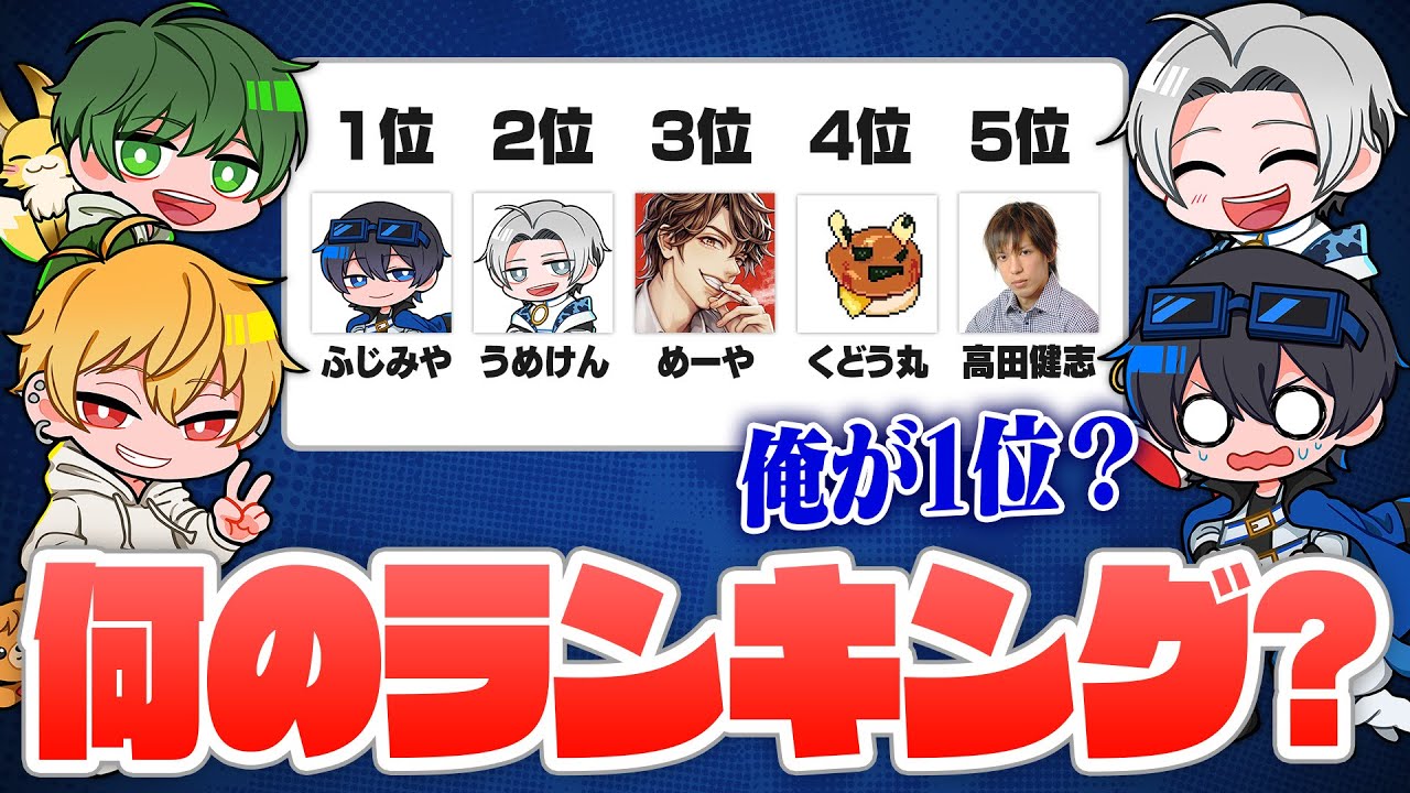 高田村にまつわる様々なTop5を見て、何のランキングかを当てよう！