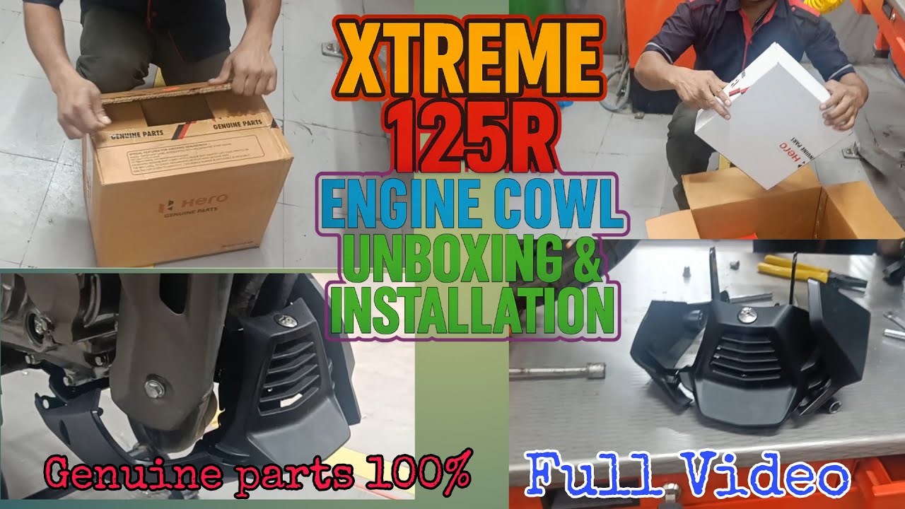🔥 Hero Xtreme 125R Engine Cowl Unboxing & Fitting | Bike को मिला नया Look! Full Video, #EngineCowl