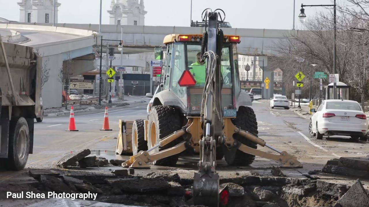 Water Main Break Worcester, MA 1/12/2022