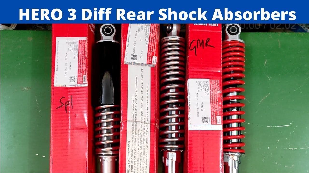 Hero Rear Shockers difference Price | Different types of Shock Absorbers | Hero Honda Bike Rear Sox