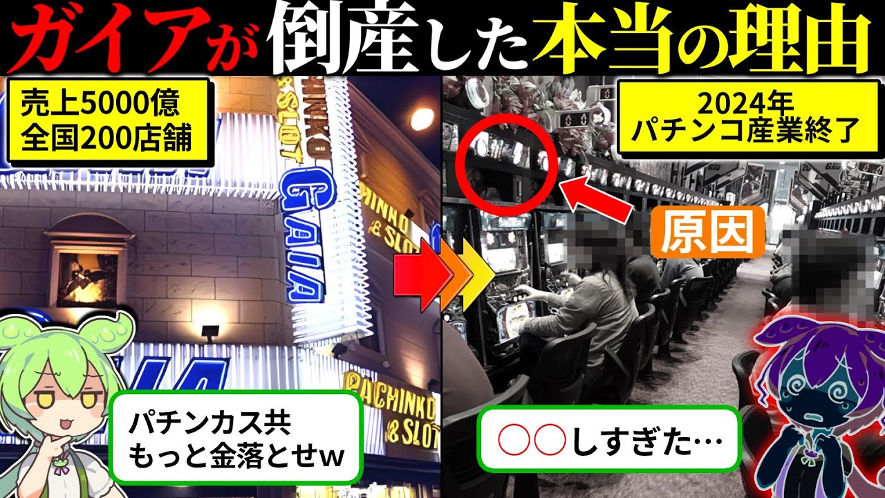 【実話】パチンコガイアが倒産した本当の理由が闇深すぎた（ずんだもん&times;ゆっくり解説）