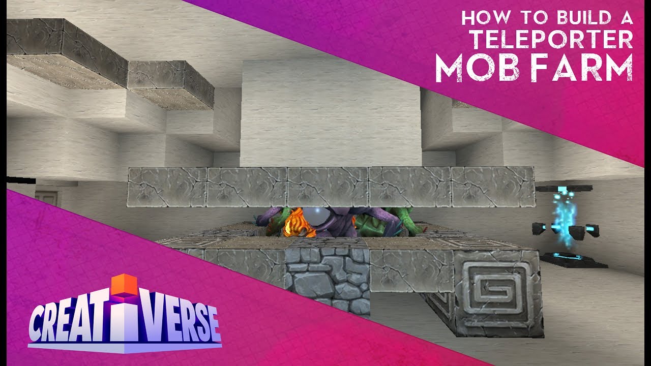 Creativerse: How to Build A Teleporter Mob Farm