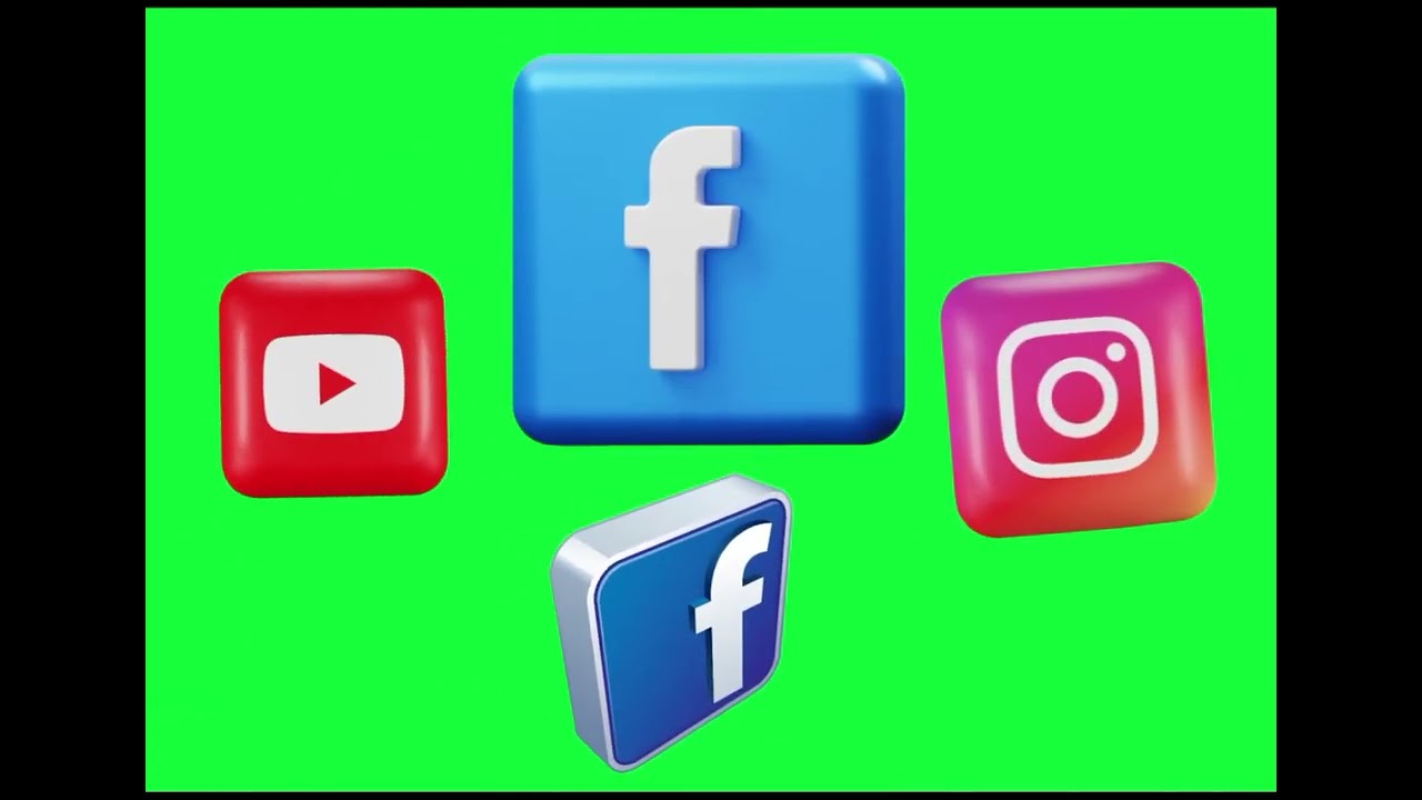 Social Media Icons Green Screen video | #green wc | #icons