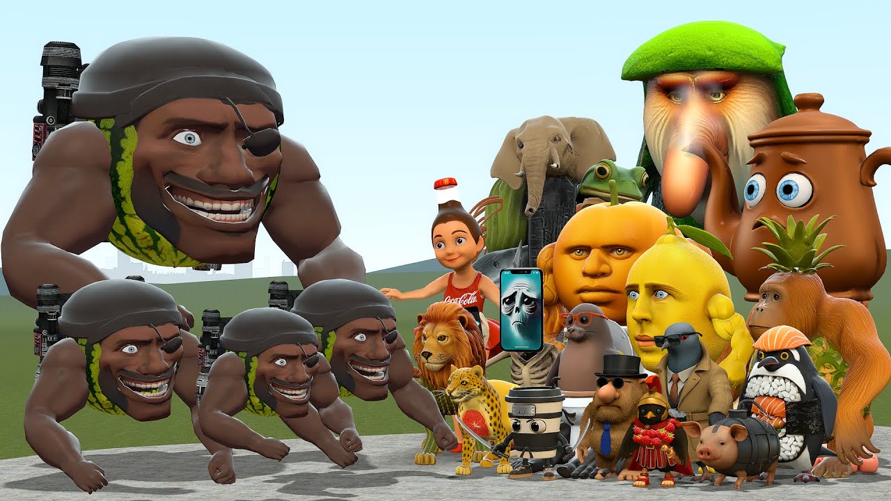 NEW JETPACK LIN GANG MELON VS FAMILY ITALIAN BRAINROT MEMES in Garry's Mod!