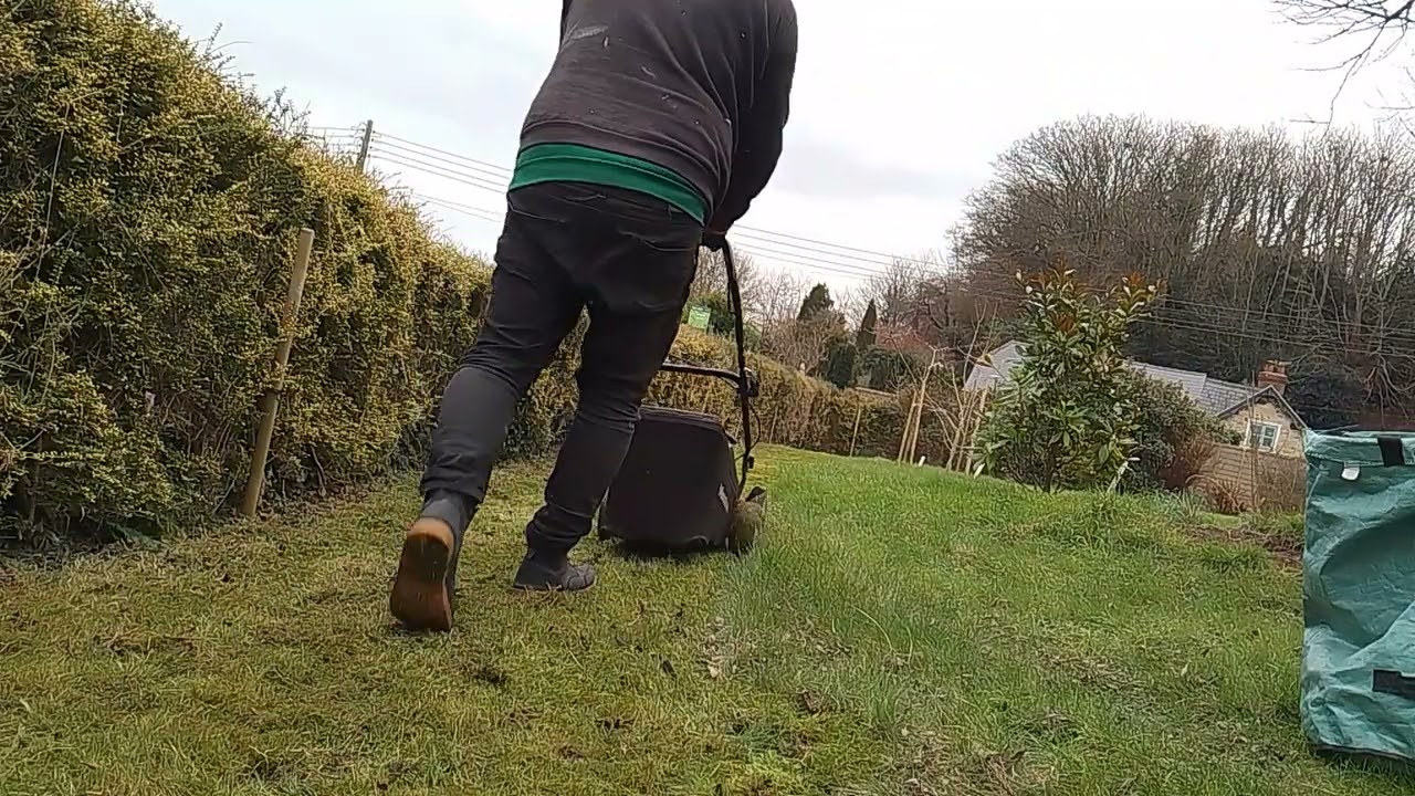 Mowing Bills lawn.