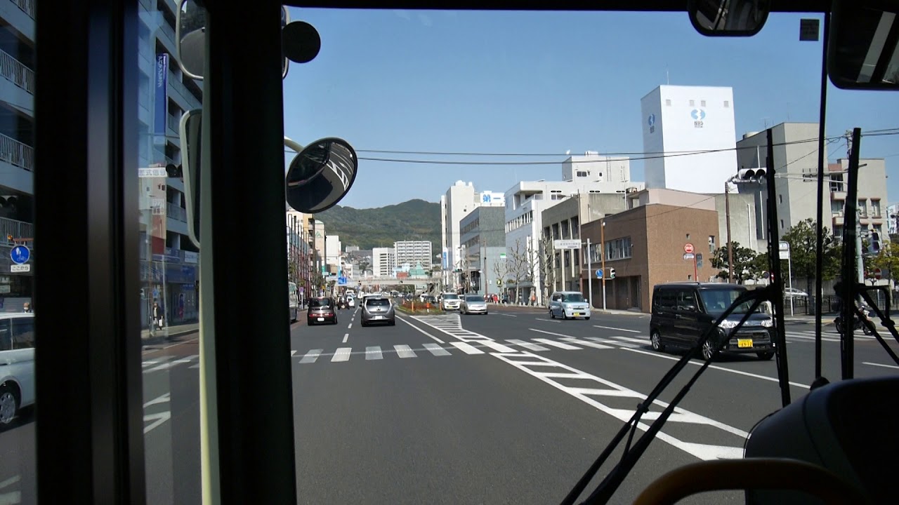 【前面展望】佐世保駅前～勝富町～山祗町【佐世保市交通局】