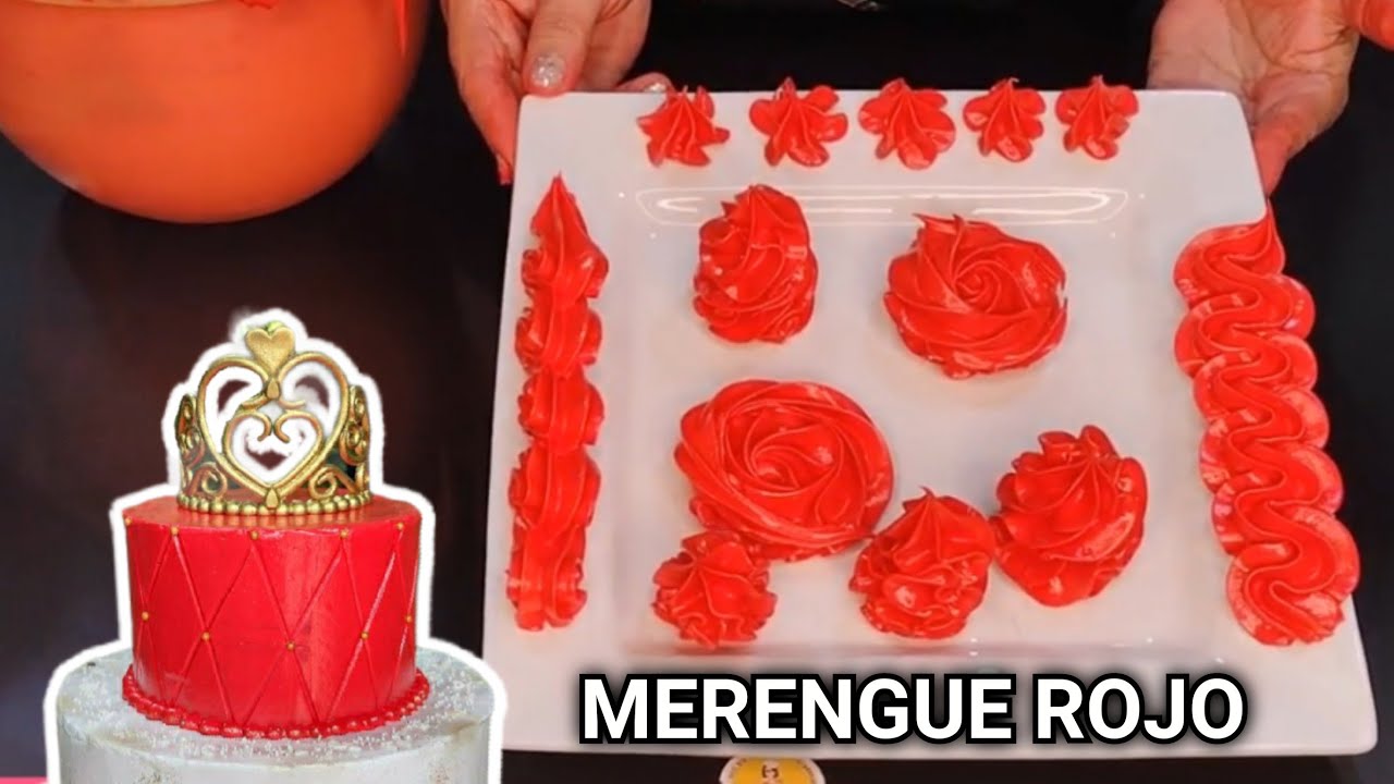 COMO LOGRAR El COLOR ROJO EN  MERENGUE | Tips y técnicas de aplicación del color 🔴