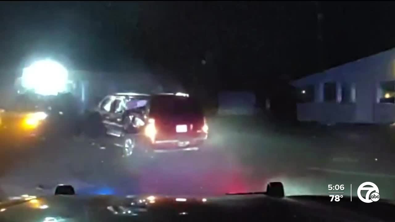 High-speed police chase ends with crash into Trenton business