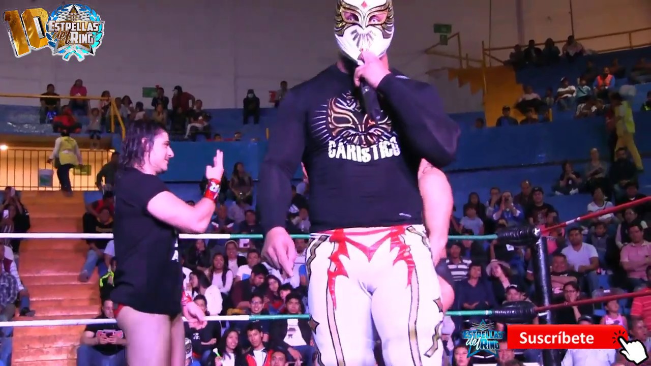 Caristíco, Ángel de Oro y Niebla Roja vs Hijo del Fantasma, Mecha Wolf y Bestia 666