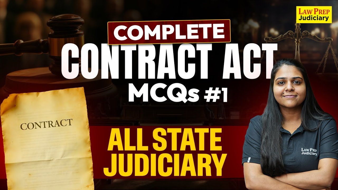 Contract Act | Indian Contract Act Most Important MCQs | #1 | Contract Act for All Judiciary Exams