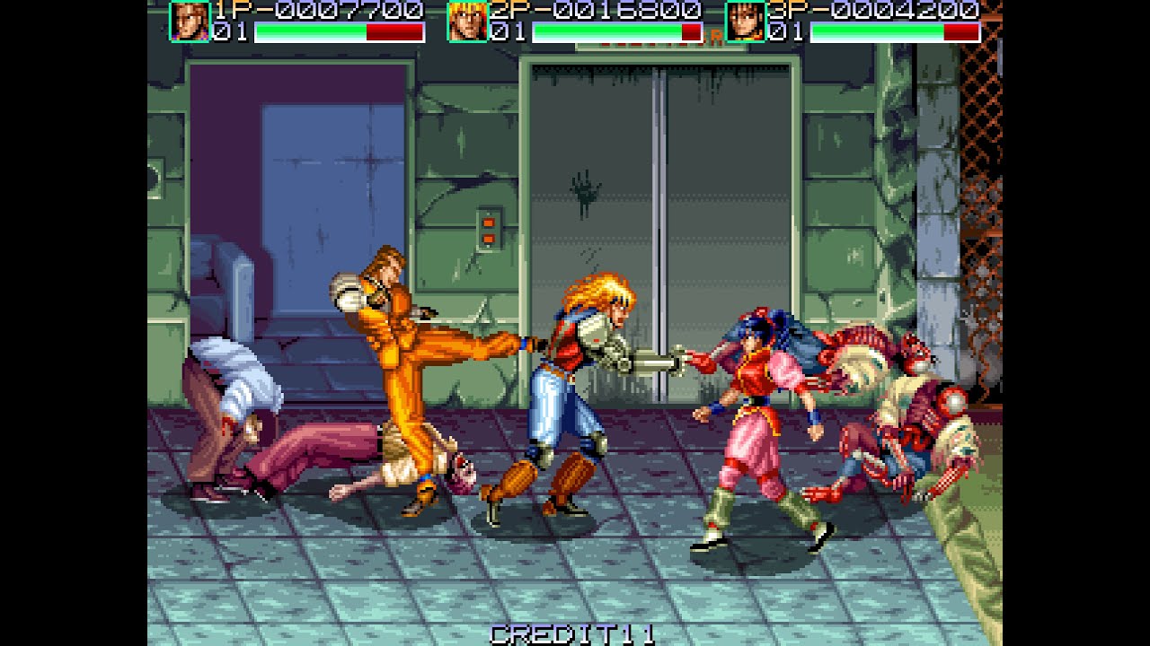 Night Slashers arcade 3 player Netplay 60fps