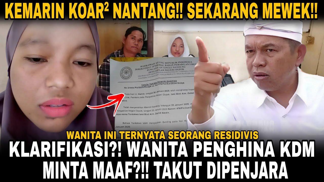 MEWEK !! IBU PENGHINA KDM KLARIFIKASI MINTA MAAF?!! DEDI MULYADI RESPON BEGINI