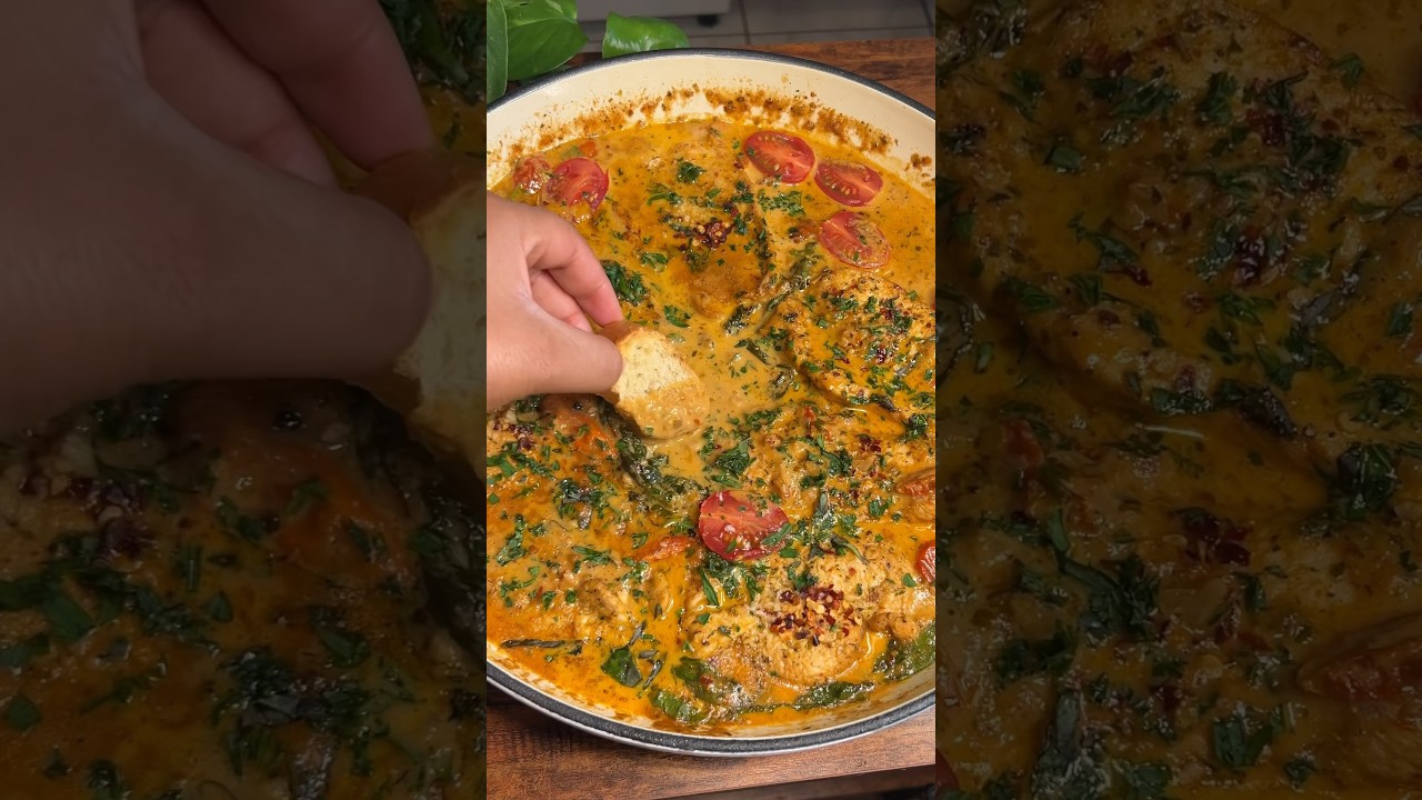 Must try quick dinner recipe | Creamy tuscan chicken #recipe