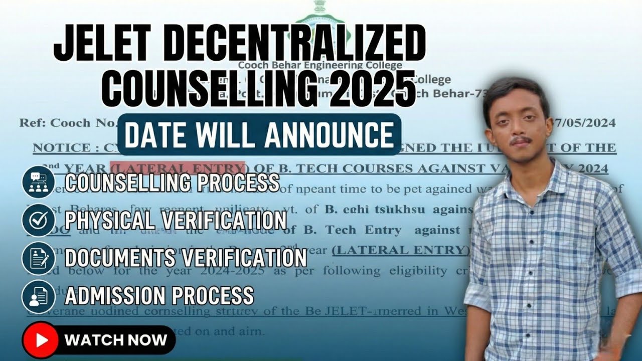 JELET 2025 Decentralized Counselling A to Z | Date, Documents & Admission Process Explained 2025