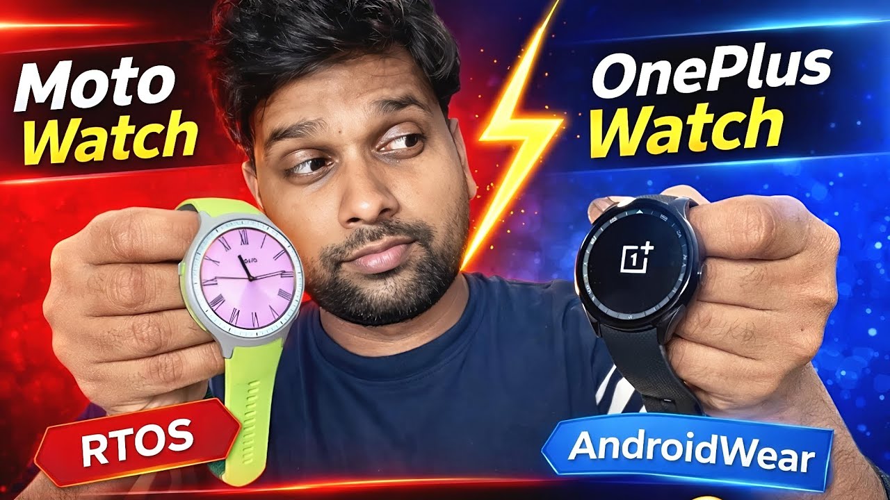 Motorola Watch Vs OnePlus Watch 2R | Rtos vs WearOs | Moto vs OnePlus | New comparison 