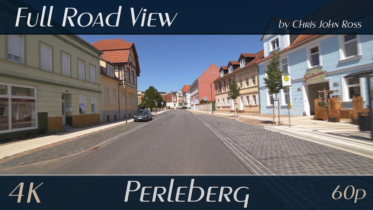 Perleberg, Brandenburg, Germany: Wittenberger Stra&szlig;e - 4K (2160p/60p) Ultra HD