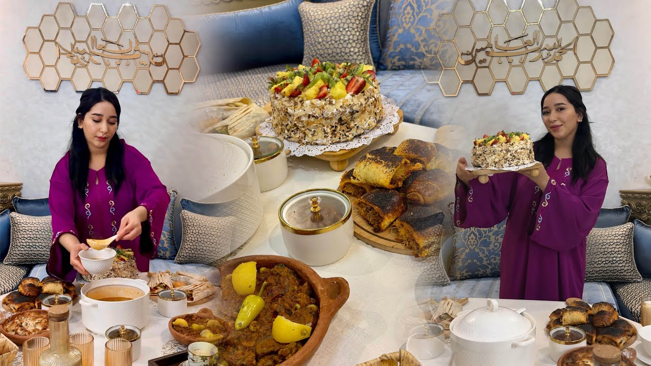 دخلت لكوزينة معطلة وجدت طبيبة متنوعة😍من الحلو والمالح🥙مع واحد لاصوص ديال شوارمة متشبعوش منها 👌🏻