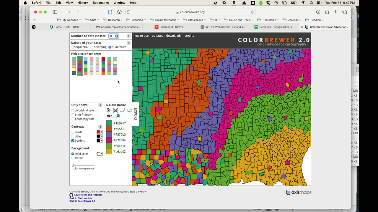 Using Treeviewer I - color branches by character state